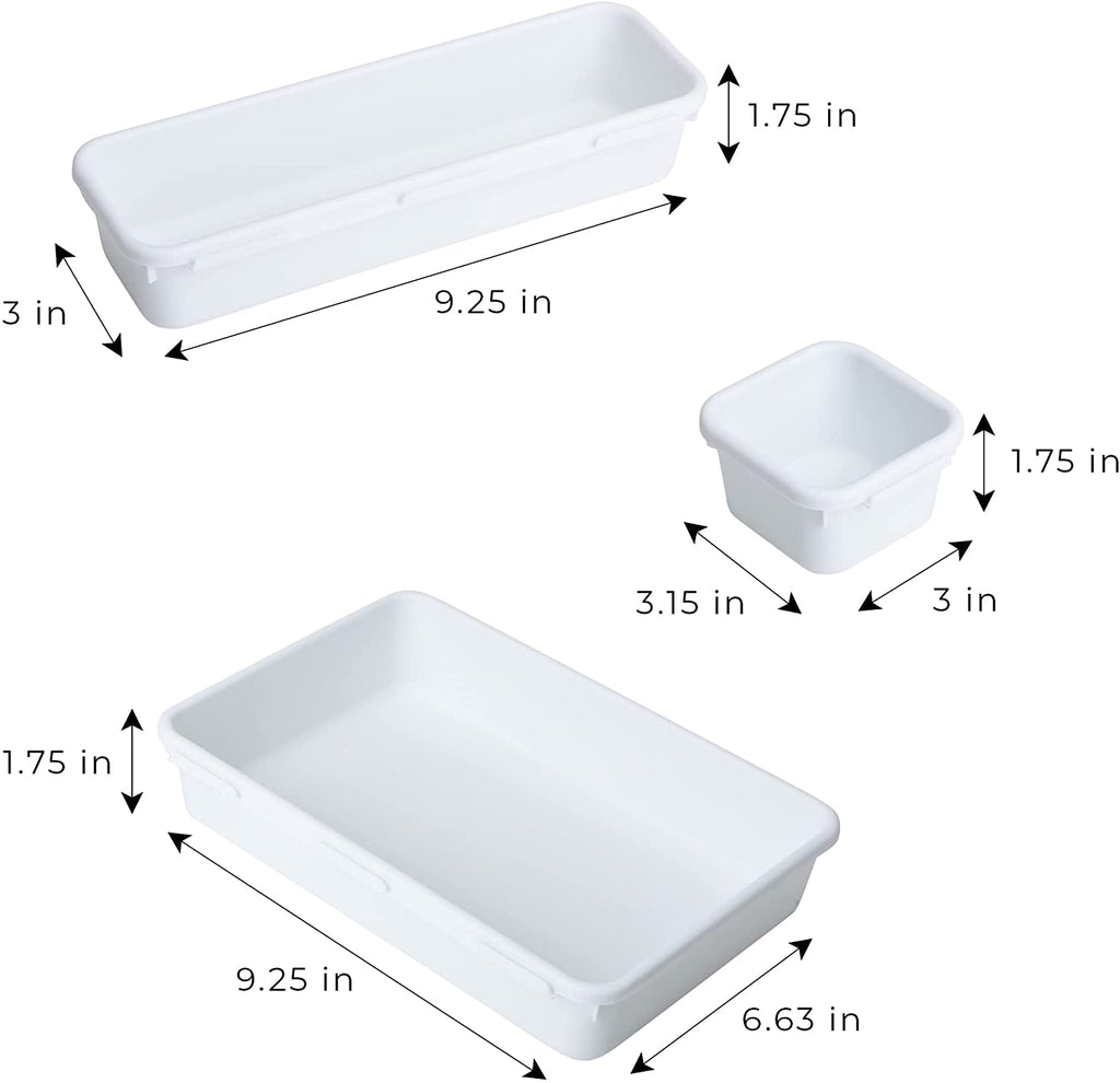 Interlocking Drawer Organizer - 8 Piece Set