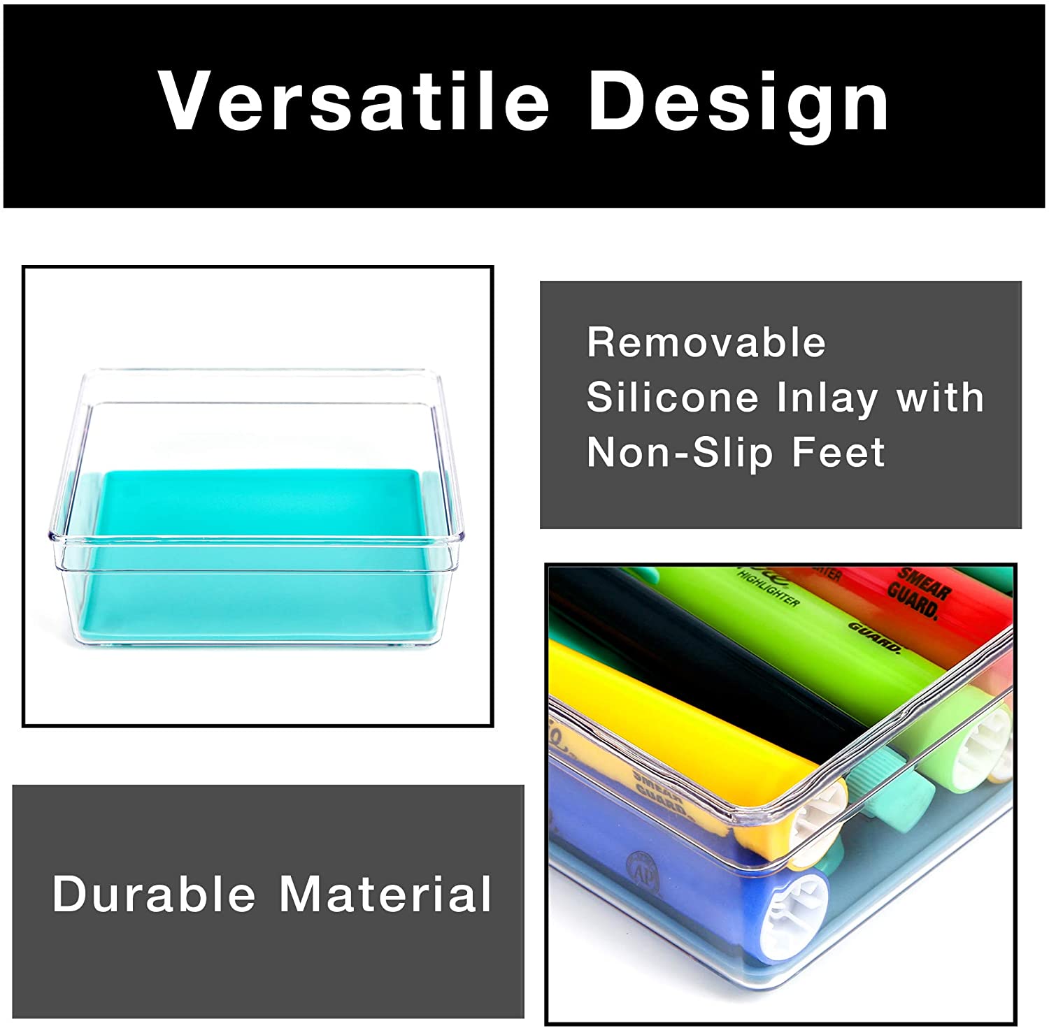 Plastic Drawer Organizer - 6 X 6 Inch