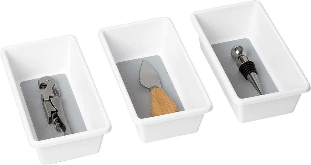 Plastic Drawer Organizer – BPA Free – 6.75" x 3.75" – White